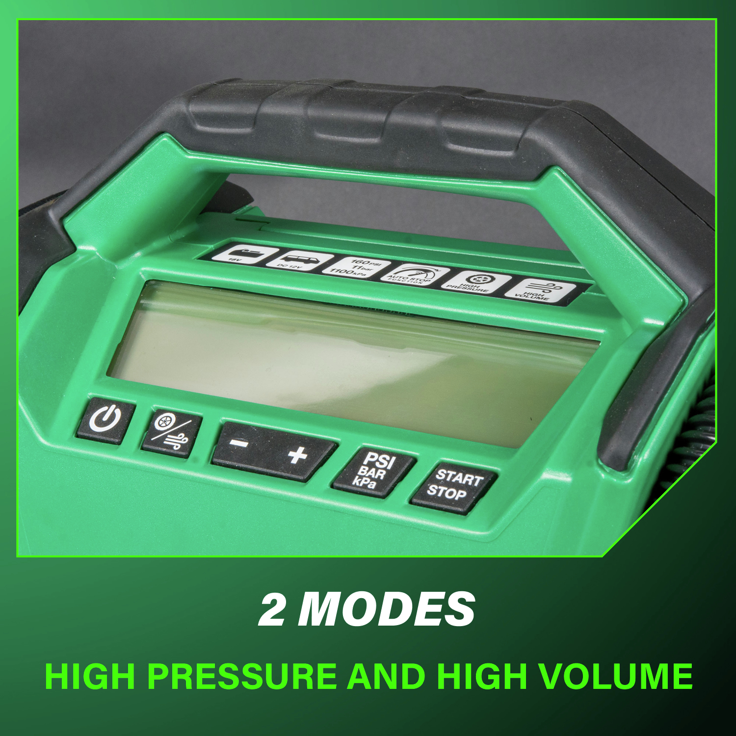 Switch effortlessly between high-pressure and high-volume modes to match the demands of any job.