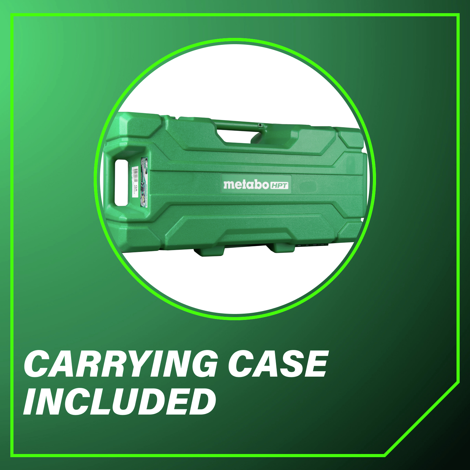 Carrying Case Included for maximum portability and protection.