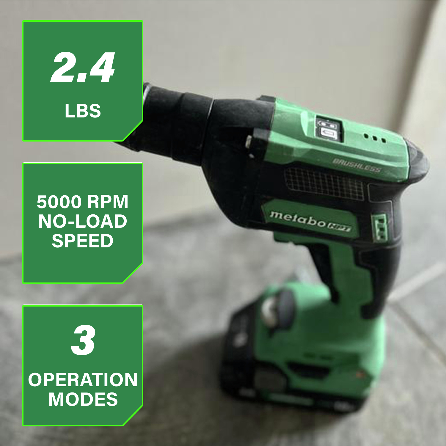 At only 2.4 lbs. with a powerful 5000 RPM motor and three operation modes, it’s built for speed, comfort, and control.
