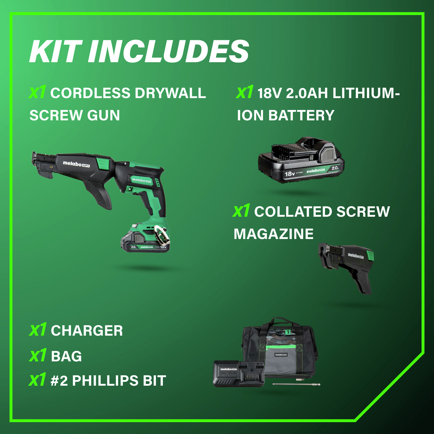 Comes with all standard accessories to meet demanding professional requirements.