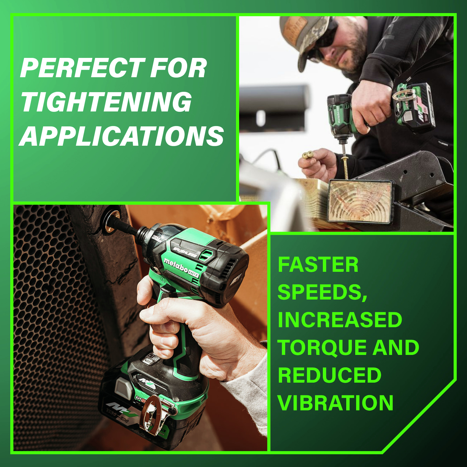 Ideal for tightening applications that demand power, speed, and control while minimizing vibration and user fatigue.
