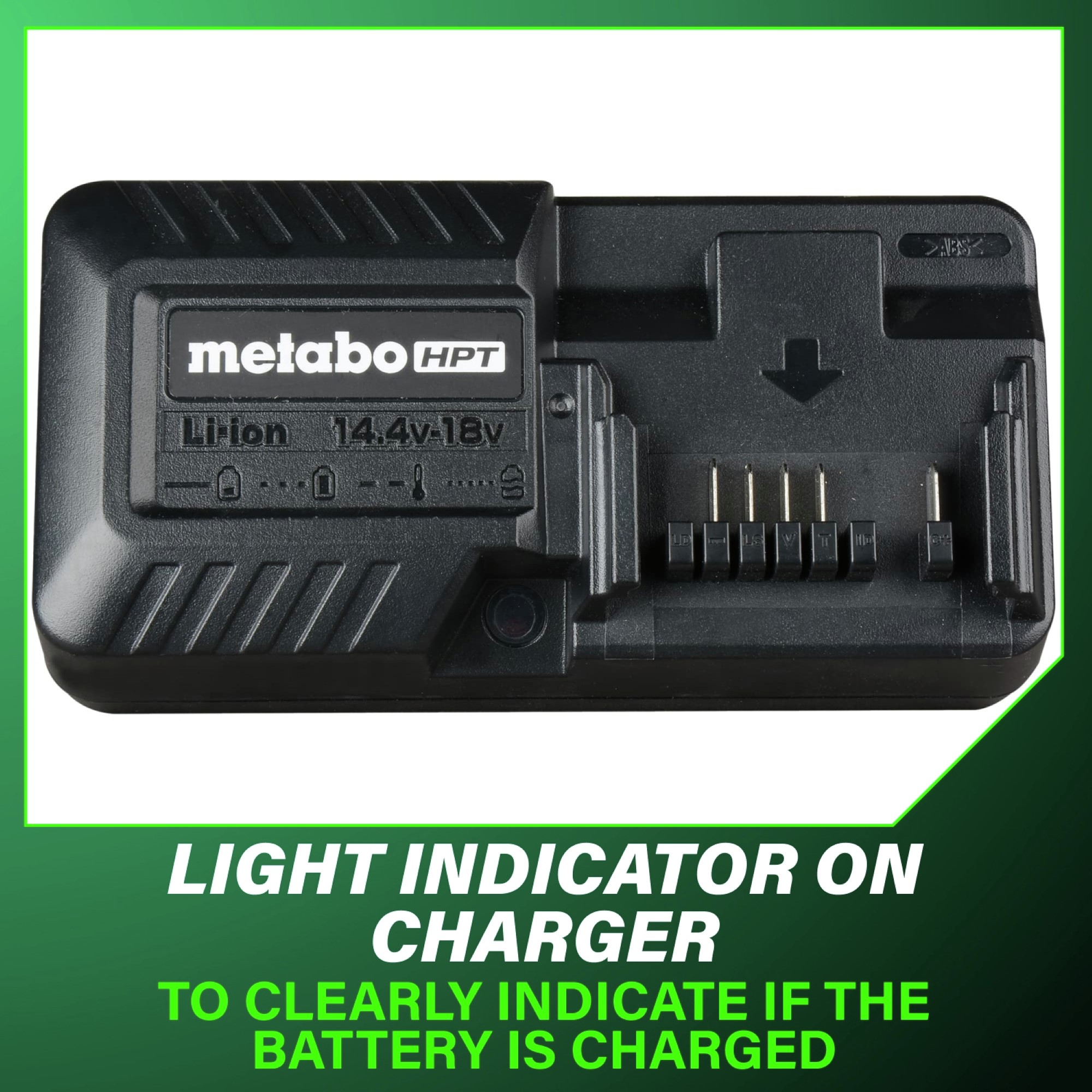 Keep track of your power levels at a glance with the integrated LED light indicator.