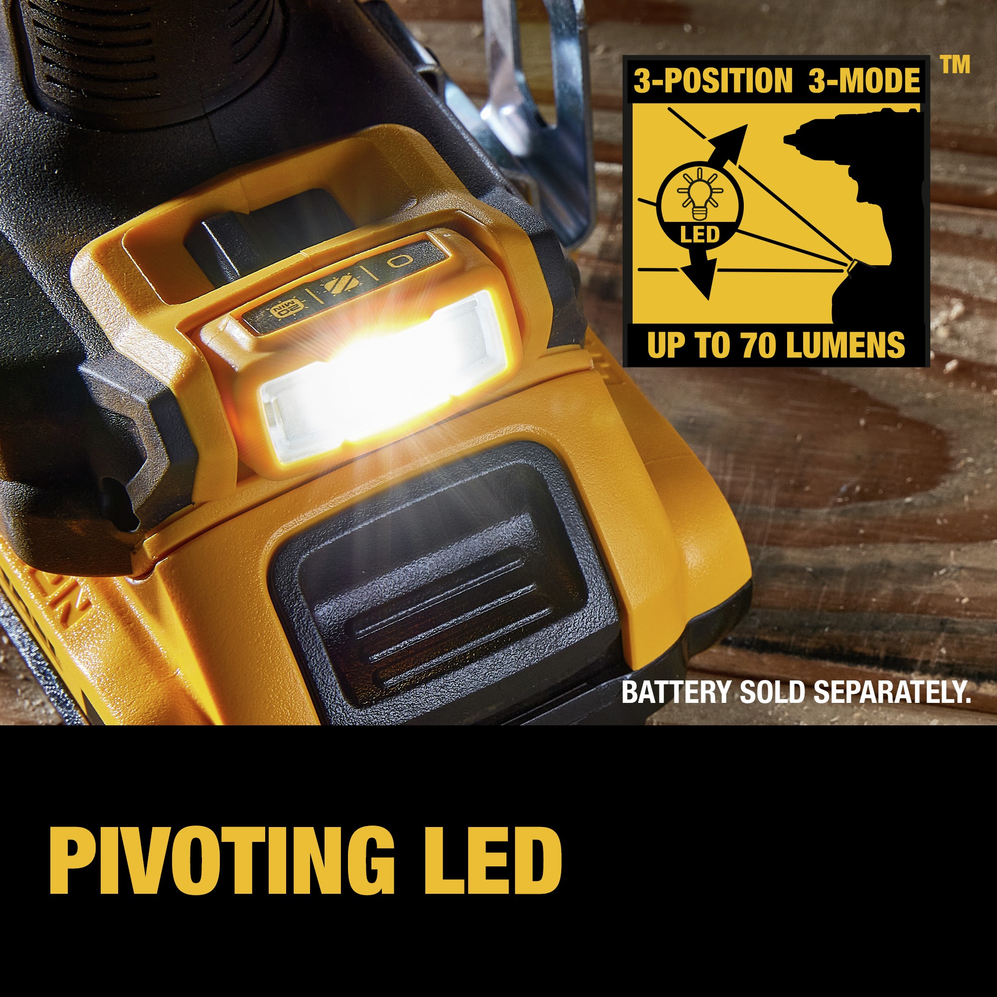 Pivoting LED