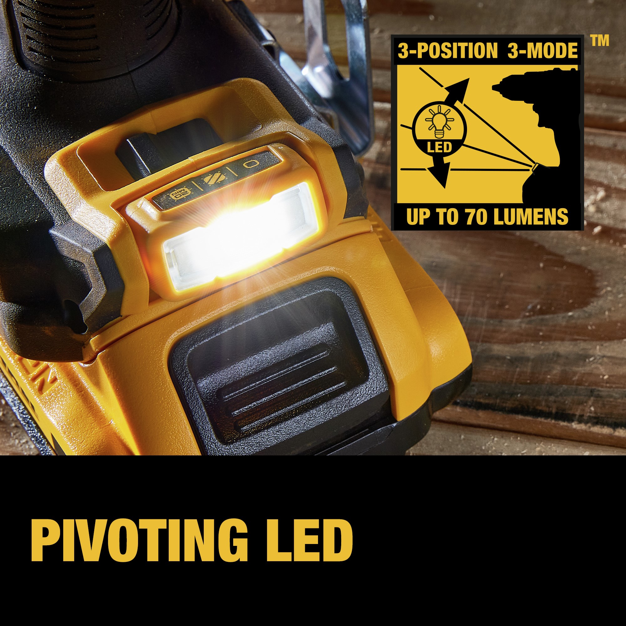 Pivoting LED