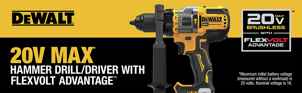 20V MAX Hammer Drill/Driver with FLEXVOLT ADVANTAGE