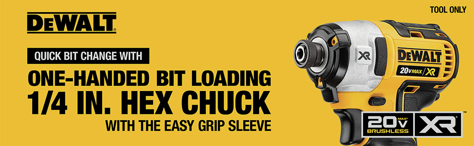 One-Handed Bit Loading 1/4 in. Hex Chuck