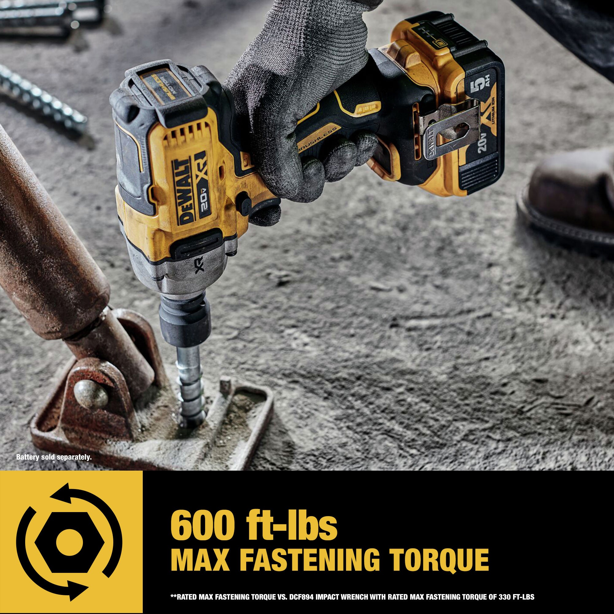 600 ft-lbs Max Fastening Torque