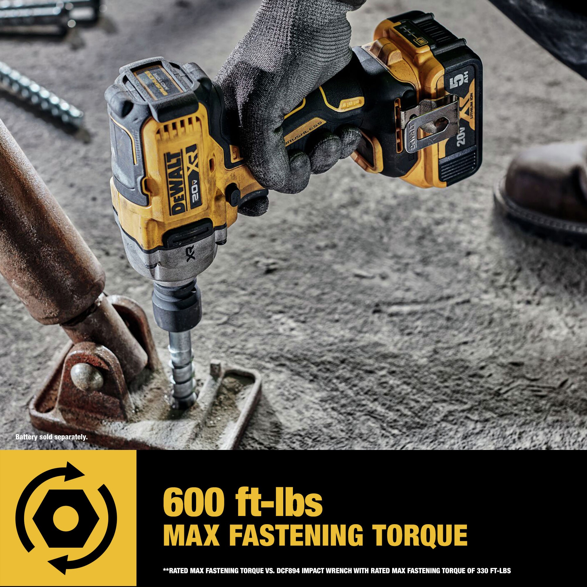 600 ft-lbs Max Fastening Torque