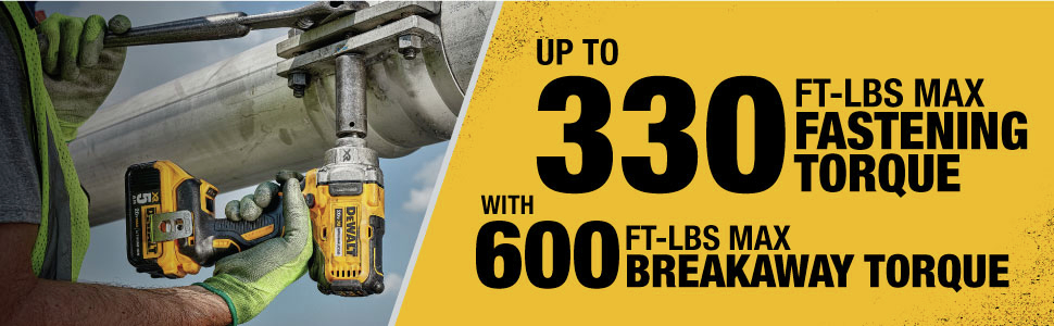 Up to 330-ft-lbs. Max Fastening Torque