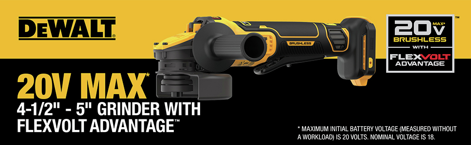 20-Volt MAX Cordless Brushless 4-1/2 to 5 in. Paddle Switch Angle Grinder  with FLEXVOLT ADVANTAGE (Tool Only) – #1 Source for Liquidation Services &  Inventory Management