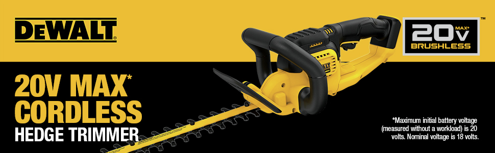 DeWalt 20-Volt Cordless Hedge Trimmer, 22-In.