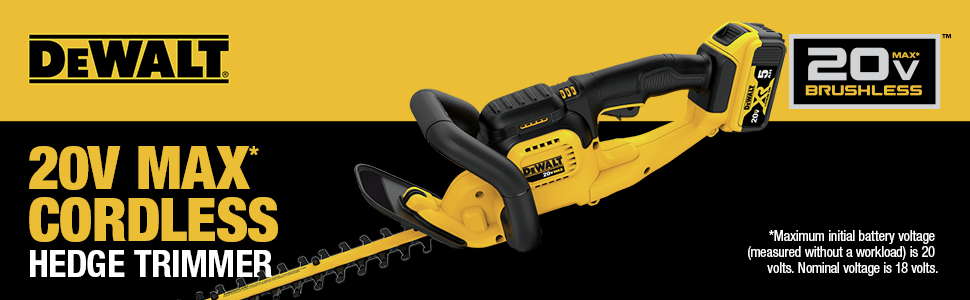 DEWALT 20V MAX Cordless Battery Powered Hedge Trimmer (Tool Only