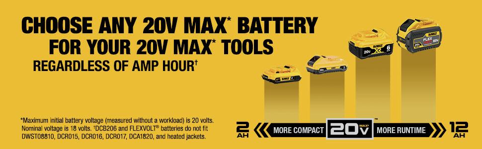 Choose any 20V MAX Battery
