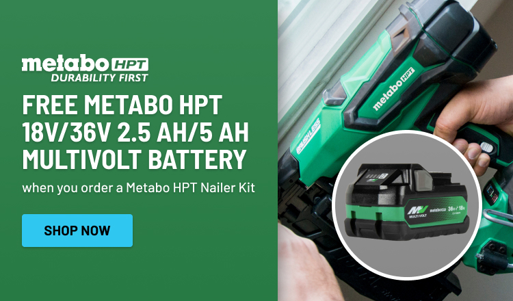 Free Metabo HPT 18V/36V 2.5 Ah/5 Ah Multivolt Battery