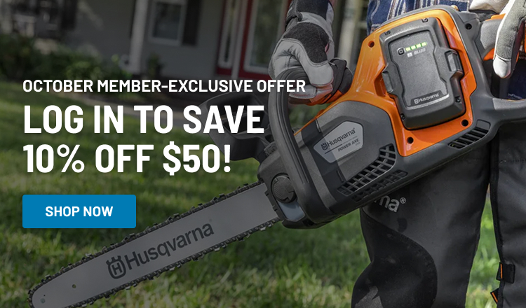 October Member-Exclusive Offer 10% off $50