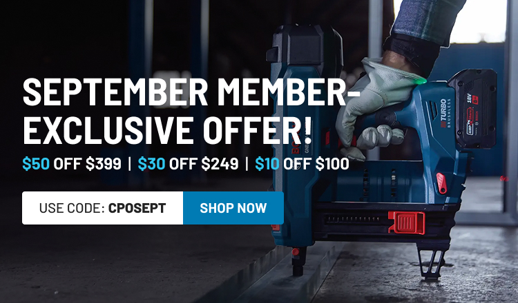 September Member-Exclusive Offer Save $50